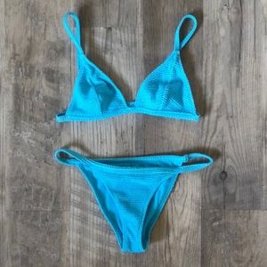 PACSUN - Neon Blue Bikini Set